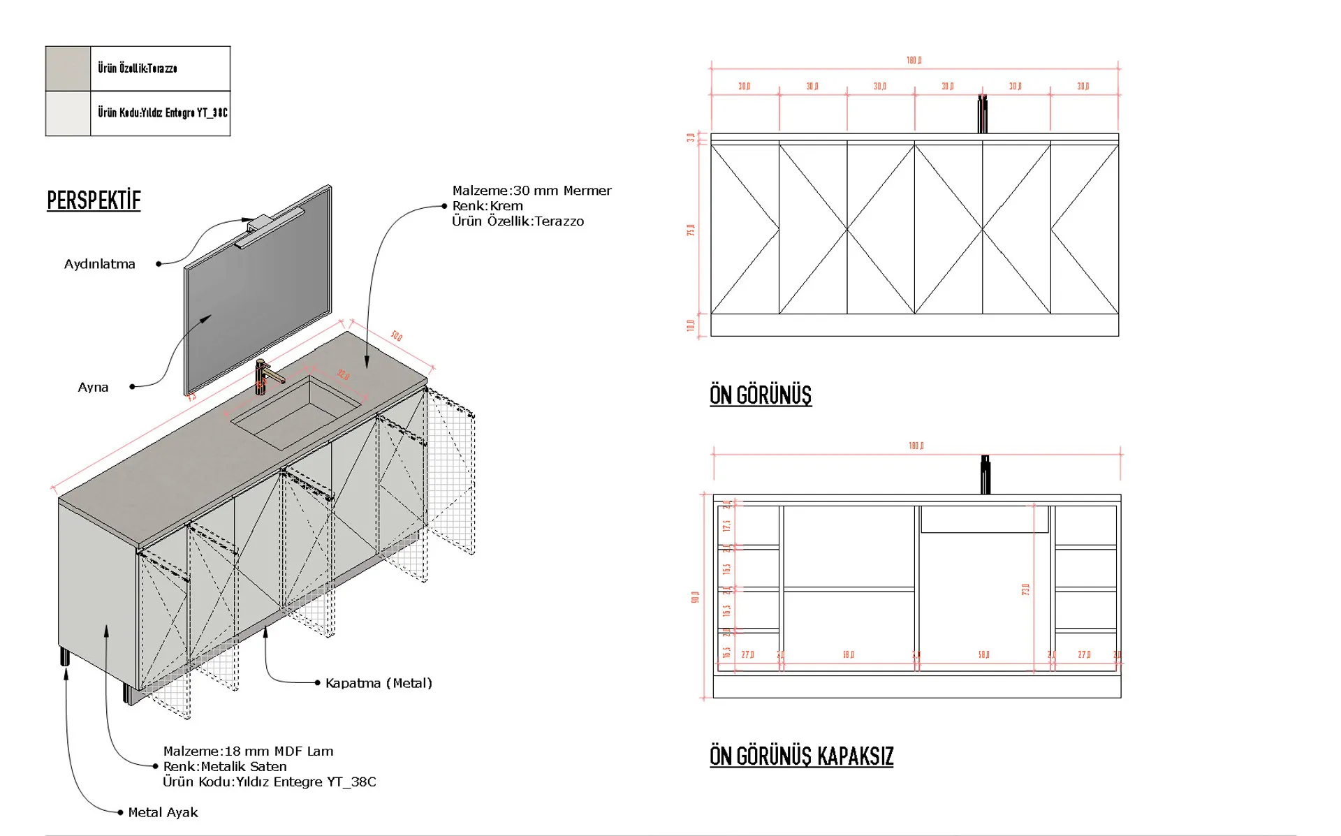 Furniture detail drawings.